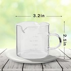 3 Oz Double Spout Glass Espresso Measuring Cup With Scale Coffee Shot Cup