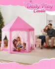Wilwolfer Princess Tent Girls Play Tent Kids Indoor Castle Play House  Pink