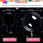 10  Light Up Clear Balloons 20 Inch Bobo Bubble Graduation Birthday Party Decor