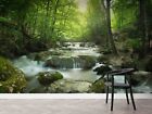 3d Forest Spring Water Scenery Self-adhesive Removeable Wallpaper Wall Mural1