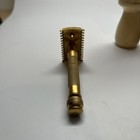 Vintage 1920s Gold Gillette Old Type Safety Razor Set W  Case   Erskine Brush