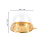 10pcs Round Pastry  Cupcake Spherical Box  Transparent Packaging gold 