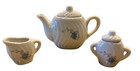 Child s China Tea Set 17 Pc Blue Flowers Vintage