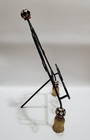 Whimsical Display Stand  Book  Cookbook Holder  Black Metal  Resin Accents