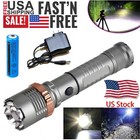 Rechargeable 990000lm Led Flashlight Tactical Police Torch Zoomable batt charger