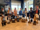 Vintage Hand Carved Hand Painted Folk Art Wood Nautical Sailor Figurines  15 