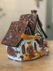 Welcome Autumn Squirrel House Tea Light Candle House Blue Sky Clayworks