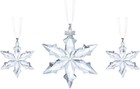 Swarovski Holiday 2015 Large Snowflake Christmas Tree 3 Ornament Set 5135889