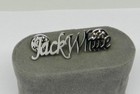 Jack White Stainless Steel Jacket Lapel Hat Pin Backpack Bag White Stripes Ooak