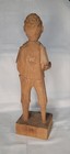 Vintage Hand Carved Wood Old Peg Leg Sailor fisherman Folk Art 