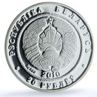Belarus 20 Roubles Eagle Owls Km-279 Fauna Bird Pr 70 Pcgs Silver Coin 2010