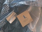 Pottery Barn Kids Gingham Check Dust Ruffle Crib Baby Nursery Bed Skirt Blue  