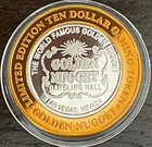Golden Nugget Las Vegas  10 Silver Strike 2001 Gambling Hall Copper Rim New Case