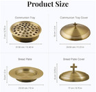 2 Communion Tray   2 Bread Plate With A Lid   80 Cups - S s  Brass Matte
