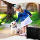 Dog Crate Kennel Pet Cage For Large Medium Dogs Travel Metal Double-door Fold   