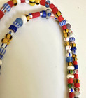 Vtg 1960s Mid Century European african Glass Multicolor Christmas Trade Beads