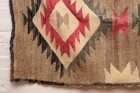 Antique Large Navajo Rug Native American Indian Crystal Eye Dazzler 47x28 Vtg
