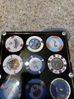 Lot 12 Vegas Casino Chips Vintage Rare Old Antique Framed Set