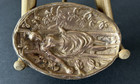 Antique Ornamental Brass Dish Bare Bottom Soap Trinket Ring Plate Nude Funny
