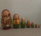 Russian Matryoshka Nesting Dolls Set Hand-painted Wooden 7-piece