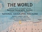 Nos Vintage 1981 The World Map  National Geographic  World Ocean Floor W insets