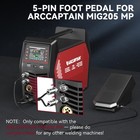 Arccaptain Tig Welding Foot Pedal 5-pin Remote Amp Control 10ft Cable For Mig205