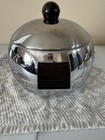 Vtg Mcm West Bend Penguin Hot  Cold Server Chrome Barware Wood Handles