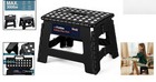Elegant 9-inch Folding Step Stool For Adults   Kids - 300 Lbs Capacity  Black