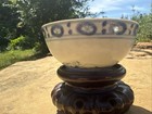 Antique Chinese Ming Dynasty Blue And White Porcelain Bowl Imperfections  4 25   
