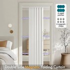 Accordion Magnetic Door Curtain Panel Blackout Room Divider Privacy Screen New