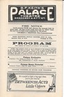 B  F  Keith s Palace Theatre 1918 Vaudeville  Broadway Program
