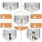 Dog Playpen 8 Panels Foldable Exercise Pen Pet Playpen Fence 24 30 36 42 48 Inch