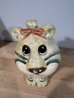 Mcm Tiger Bank 6 5  Tall Whimsical Pink   Orange Stripes  Japan  Euc 