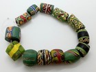 13 Pcs Vintage Assorted Green African Trade Beads