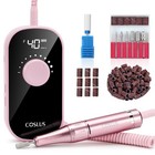 Professional Rechargeable Electric Nail Drill 40000 Rpm - Portable Nail File For