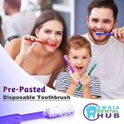 Dental Disposable Pre-pasted Toothbrush Individually Wrapped Medium Bristle