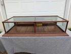 Antique Mid-century Oak Countertop Display Case Sc Retail License Tag  1952 