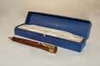 Antique Waterman  Ideal 42 1 2 Safety Fountain Pen - Woodgrain H  Rubber - C1920