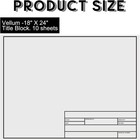 Geyee 10 Sheets Architectural Vellum Paper 18 X 24 Inches  Translucent White 