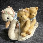 Cherished Teddies Matt   Vicki Bear Swan Figurine Love Resin P  Hillman 1998 Ltd