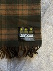 Barbour Wool  Scarf Plaid Classic British Tartan Winter Wrap 31x148 Cm