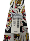 Disney Mickey Men s Neck Tie Balancine Black Red Silk Playing Cards 3 75  X 56 