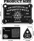 Black Ouija Wooden Board Game Spirit Hunt Planchette Accessories Games Supplies