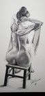 Nude Female Art Charcoal Drawing By Jeff Prescott