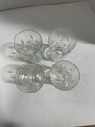 Set Of 4  Vintage Tiffin Glass Handmade Water Glasses 5 1 2 In Tall Unique Style