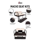 Mach3   G22 Golf Cart Rear Flip Seat Kit - Black For Yamaha G19
