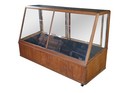 Antique Columbus Showcase Company Oak Slant Front General Store Display Case 76 