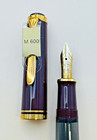 Vintage Pelikan M600 Fountain Pen  Old Style Burgundy  14k Gold Hm Nib Nos