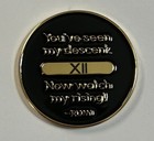 12 Year  xii  Aa Medallion Gold Phoenix Alcoholics Anonymous Sobriety Chip Coin