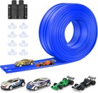 Flex Tracks 16ft For Kids  Flexible Race Car Ramp Track With 4 Small Racecars   